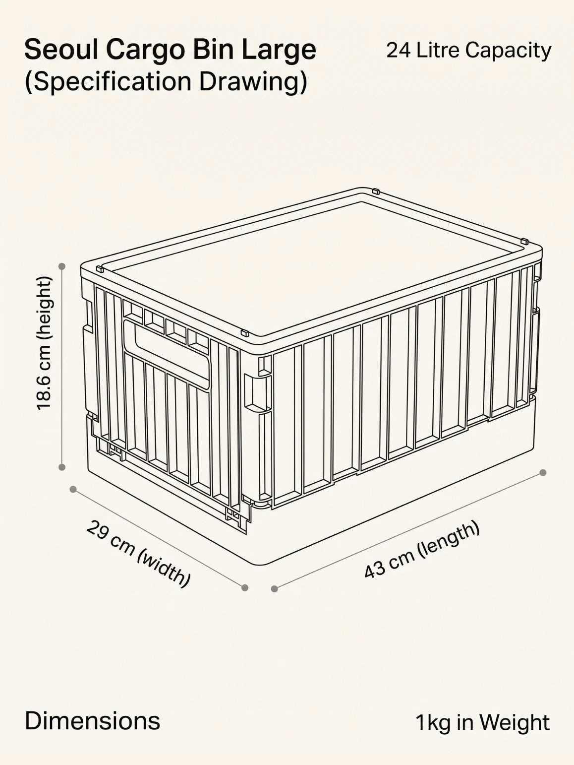 Seoul Foldable Cargo Bin