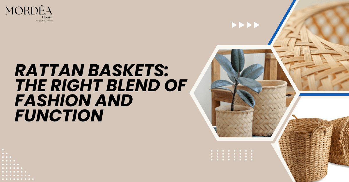 Rattan baskets by mordeaa home